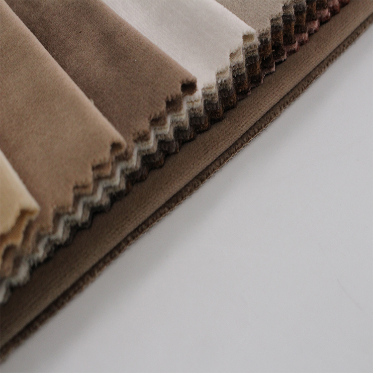 Holland Velvet Sofa Fabric Upholstery Polyester Knitted Fabric For Sofa